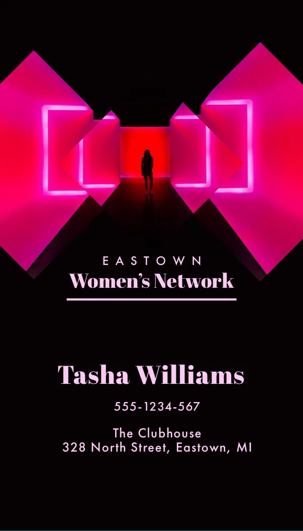 Pink Neon Women’s Network Business Card
