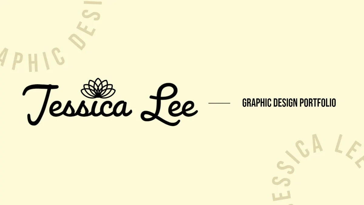 Yellow Jessica Lee Graphic Design Portfolio Cover