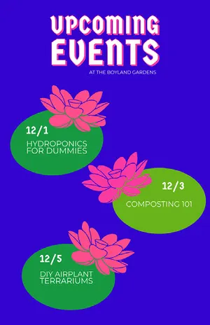 Blue Lily Pad Event Calendar  Event Calendar