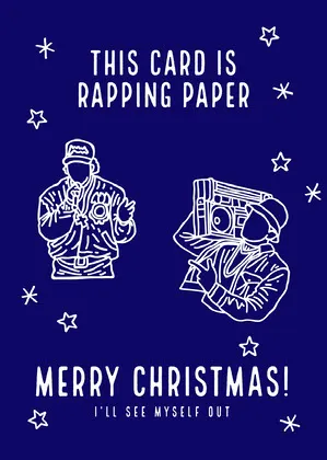 Blue Funny Christmas Card Fun Christmas Card Ideas