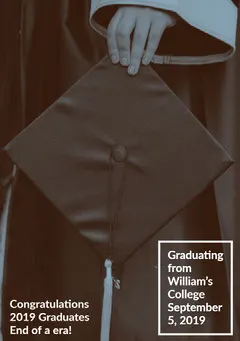 Black and White Graduation Poster Graduation Congratulation Card