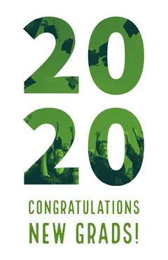 White and Green Graduation Poster Graduation Congratulation Card