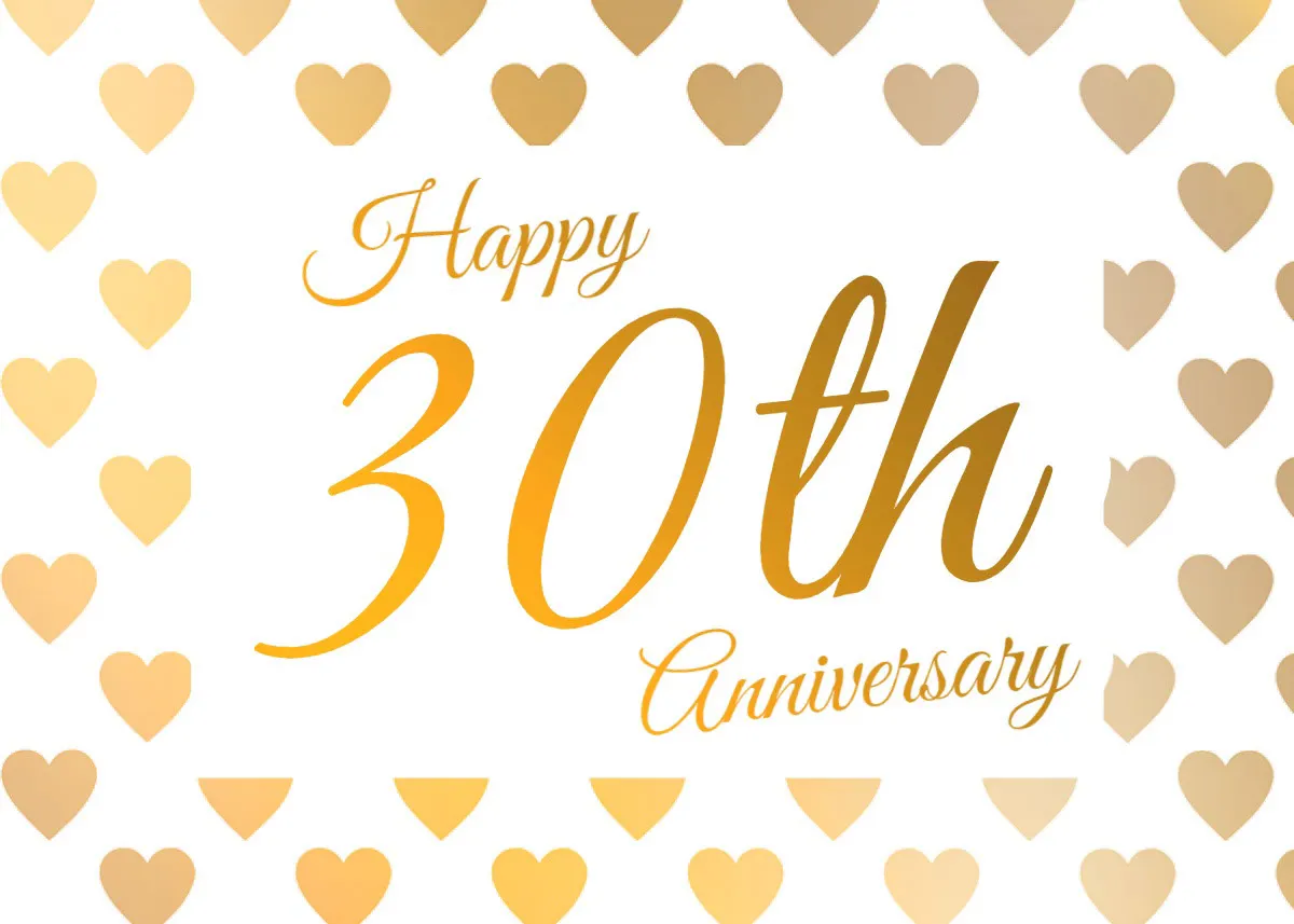 Gold And White Hearts Anniversary Card
