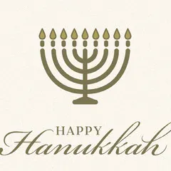 Gold and White Happy Hanukkah Instagram Post with Menorah Hanukkah