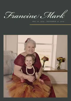 Funeral Invitation Card with Grandmother and Grandaughter Rest in Peace