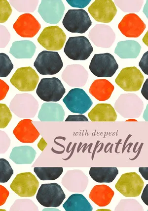 Multicolored Spotted Sympathy Card Sympathy Card