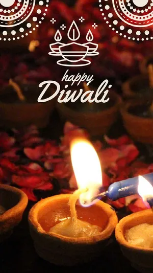 Diwali Festival Snapchat Story with Candles Diwali