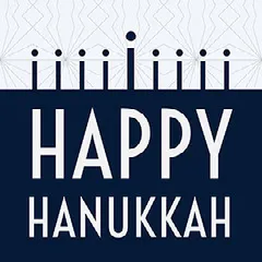 Blue and White Minimalistic Modern Hanukkah Wishes Instagram Graphic Hanukkah