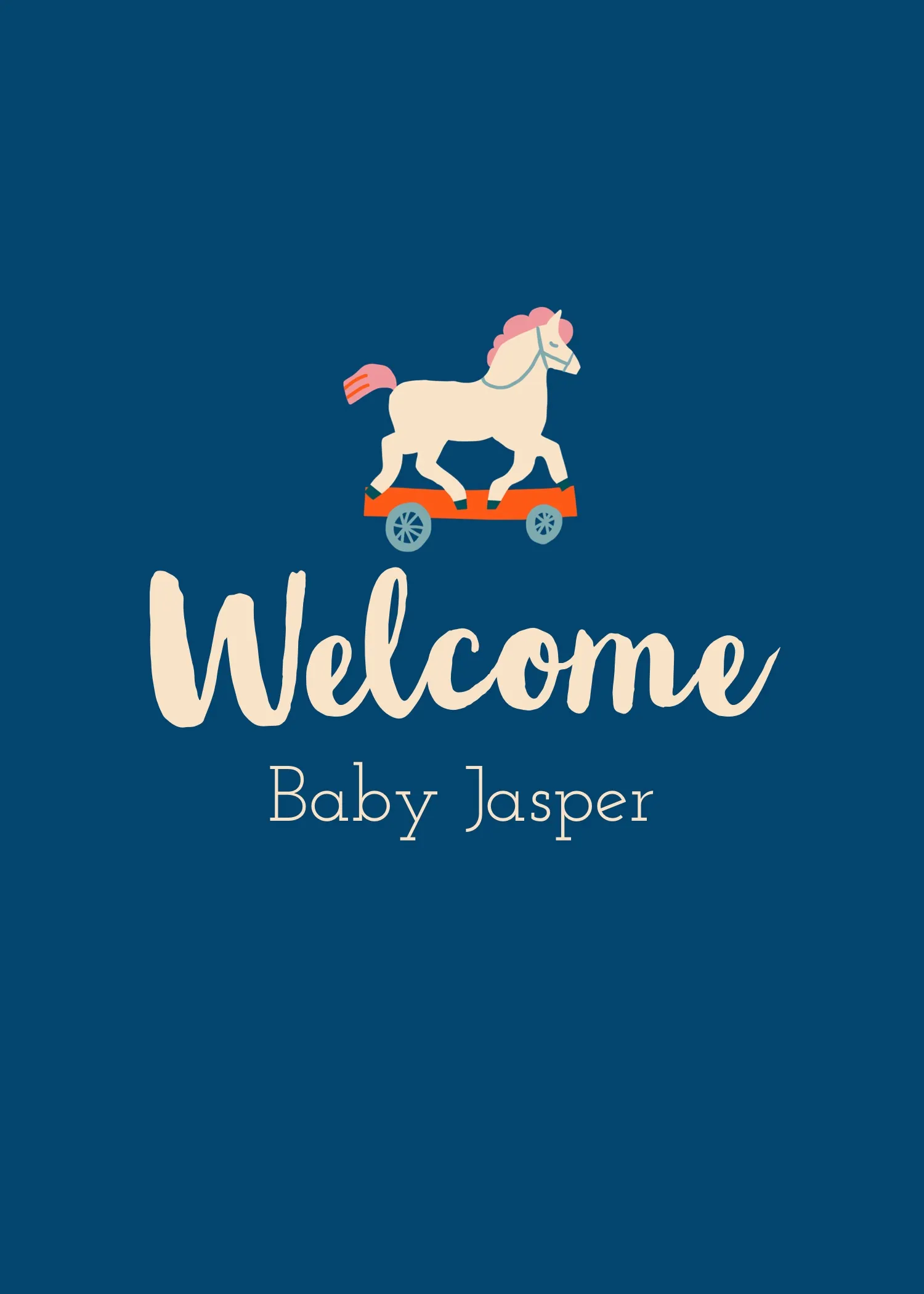 Navy Welcome Baby Jasper Card