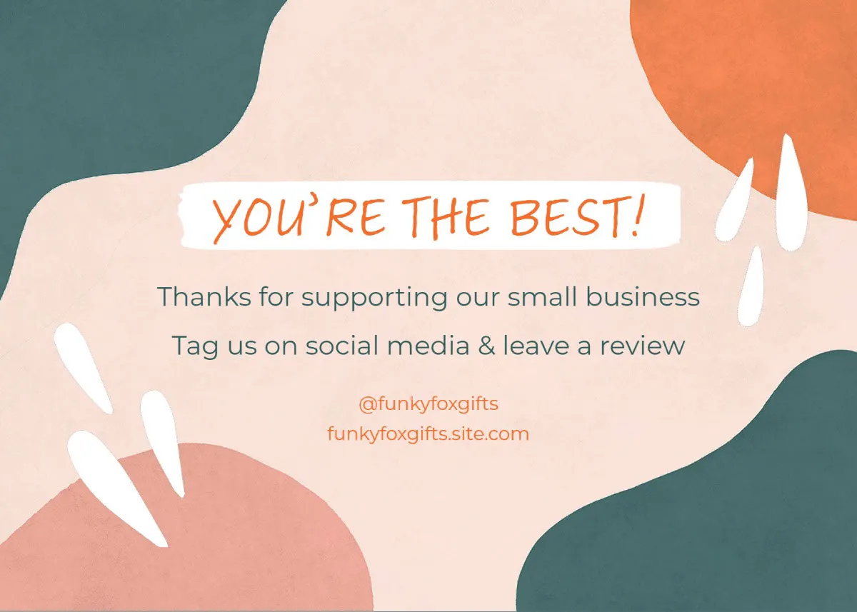 Orange And Green Shapes Business Thank You Card
