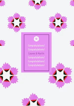 Pink Floral Congratulations Card Congratulations Card