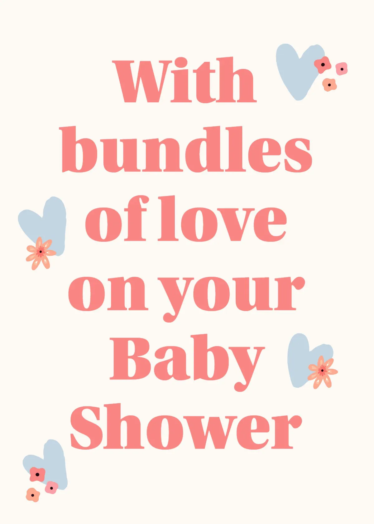 Blue & Pink Baby Shower Card