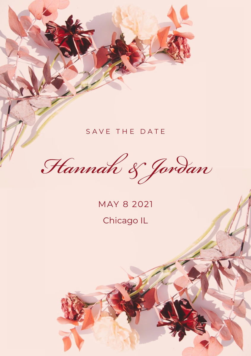Electronic Save the Date; Save the Date Ecard; Digital Invite; Electronic Invitation Template; Save our date template digital download