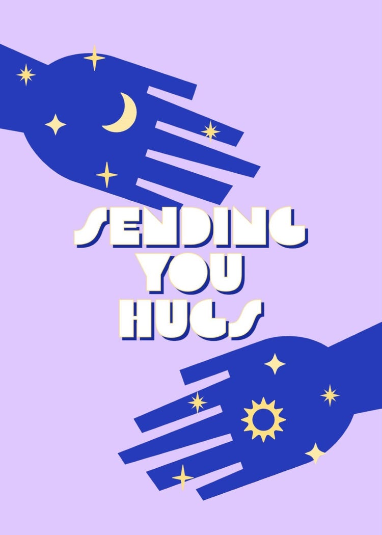 Purple Celestial Hug E-Card