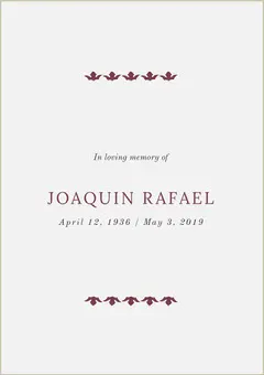 Funeral Invitation Card Funeral Card