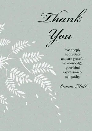 Free Funeral Thank You Card Templates Adobe Spark