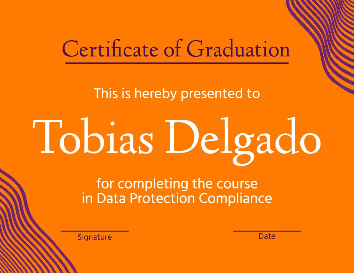 Orange & Purple Abstract Shapes Diploma Certificate