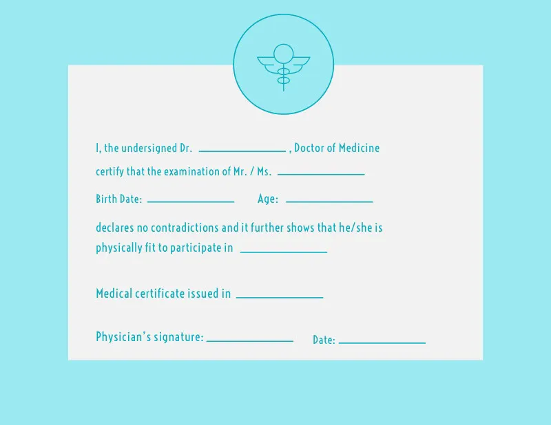 White and Blue Icon Medical Certificate
