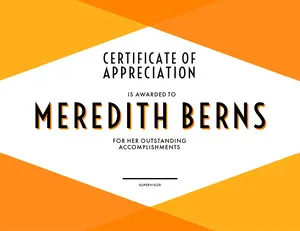 modern certificate of appreciation  Certificate of Appreciation