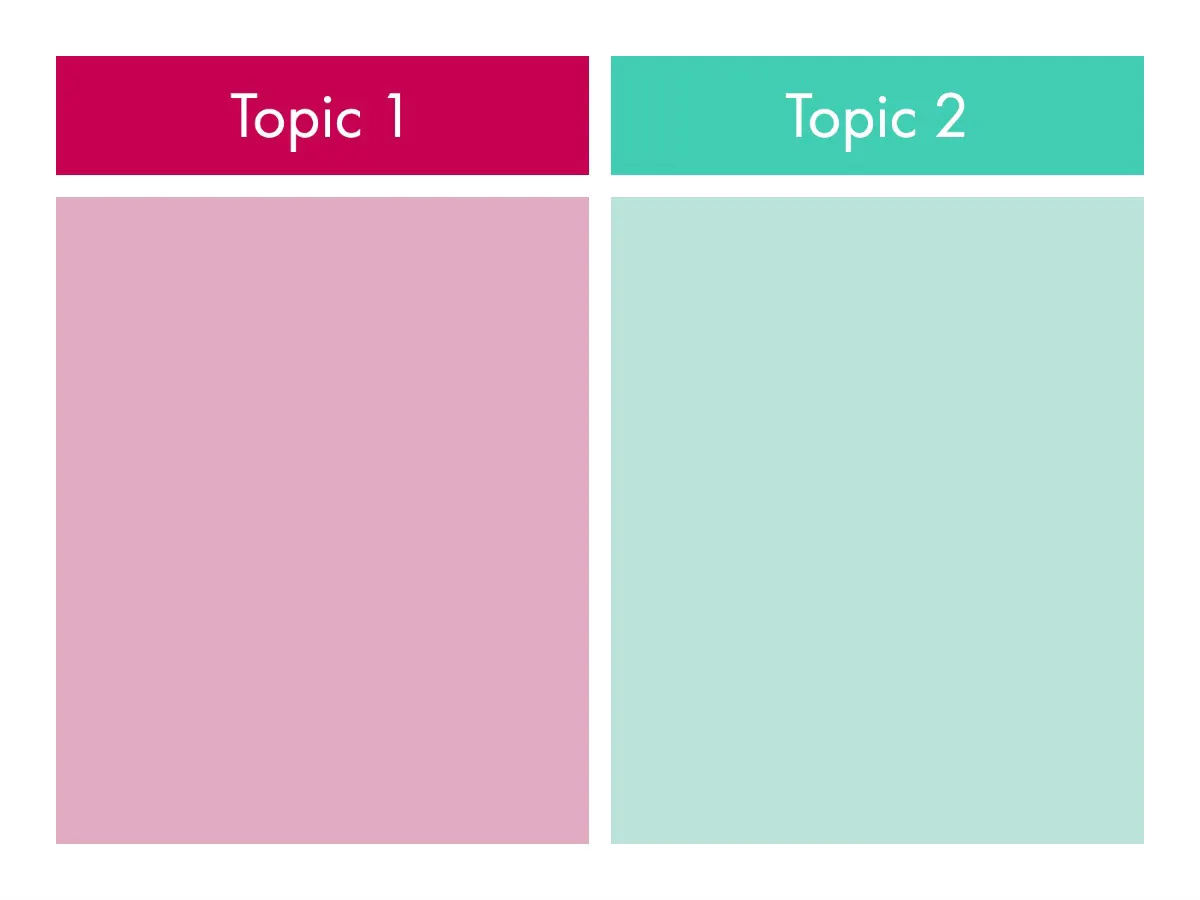 Pink and Blue Two Column Graphic Organizer