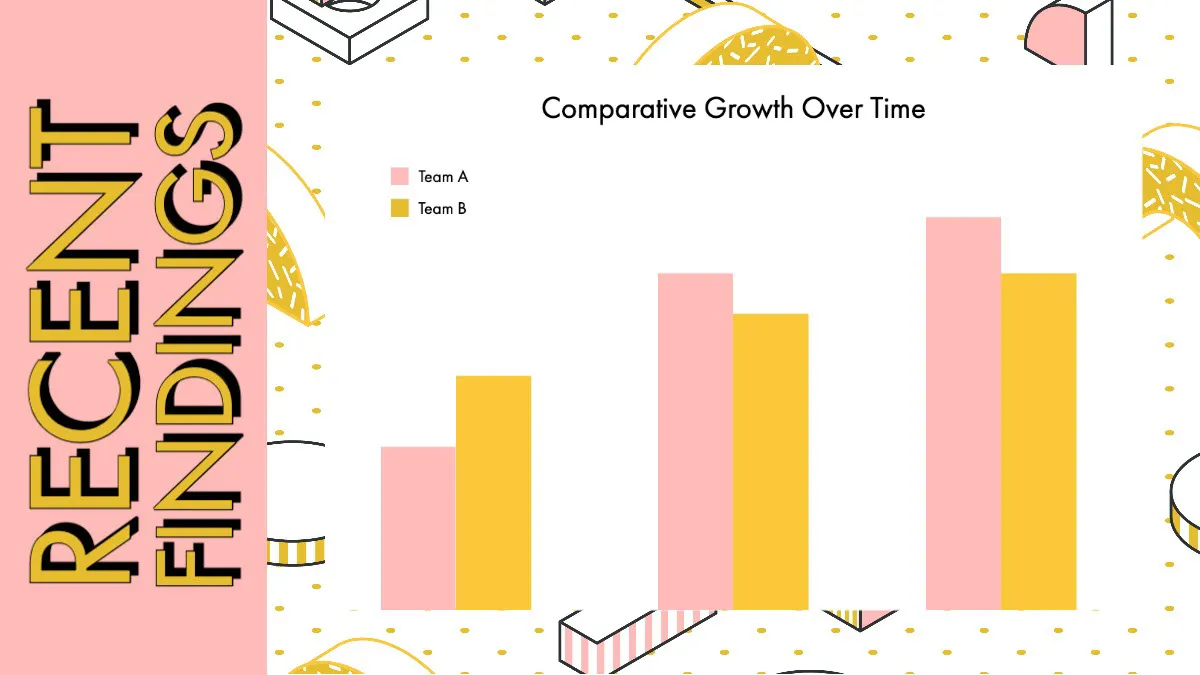 pink and yellow memphis patterned bar graph
