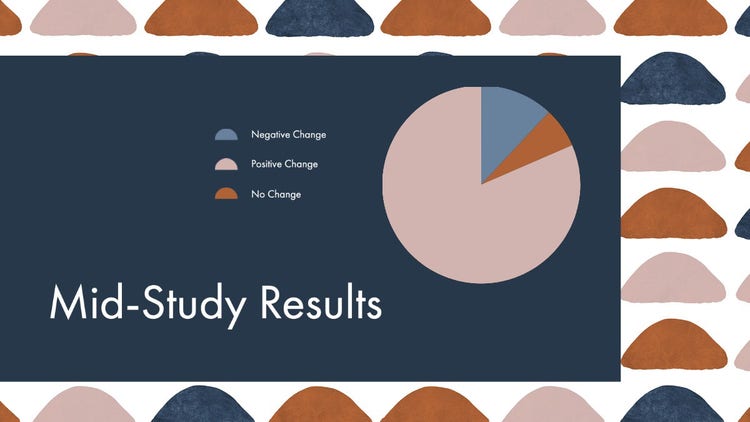 Navy and Umber Painted Pie Chart