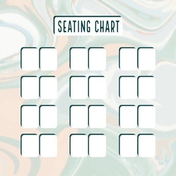 Light Green And White Seating Chart