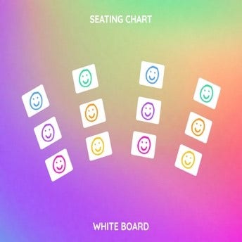 Colorful Gradient Classroom Seating Plan