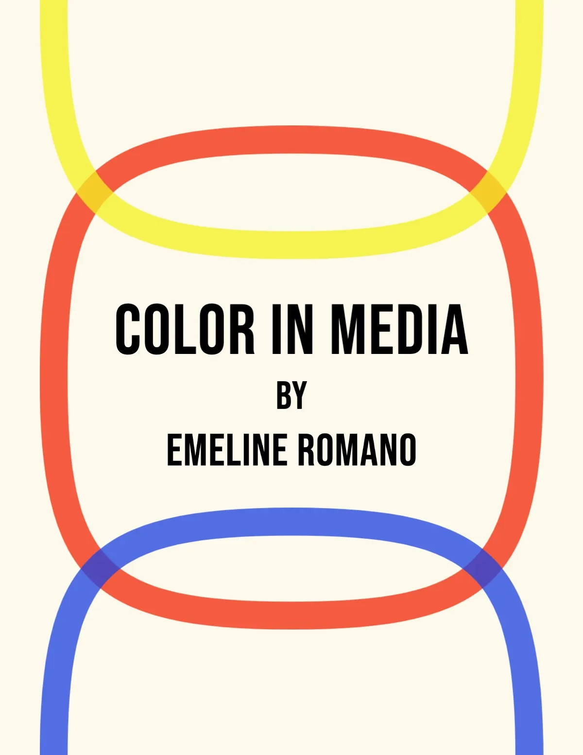 Primary Color Minimalist Book Cover