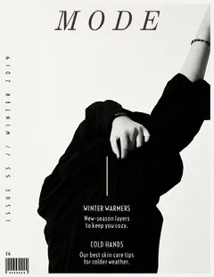 Black and White Magazine Cover Fashion Magazines Cover