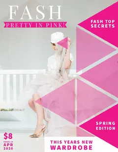 Pink and White Fashion Magazine Cover Fashion Magazines Cover