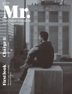 Grey and WHite Menswear Magazine Cover Fashion Magazines Cover