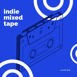 Blue and White Mixed Tape Instagram Graphic Mixtape Cover
