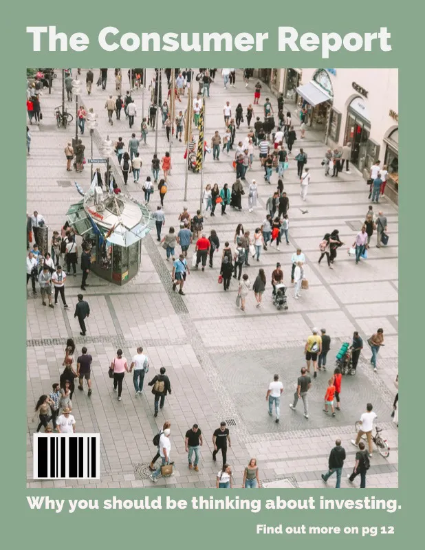 Crowd in Street Consumer Report Magazine Cover 