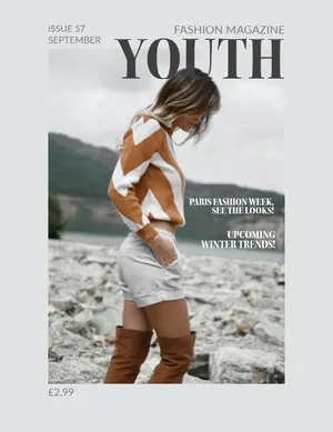 Light Toned Fashion Magazine Cover Magazine Cover for Vogue