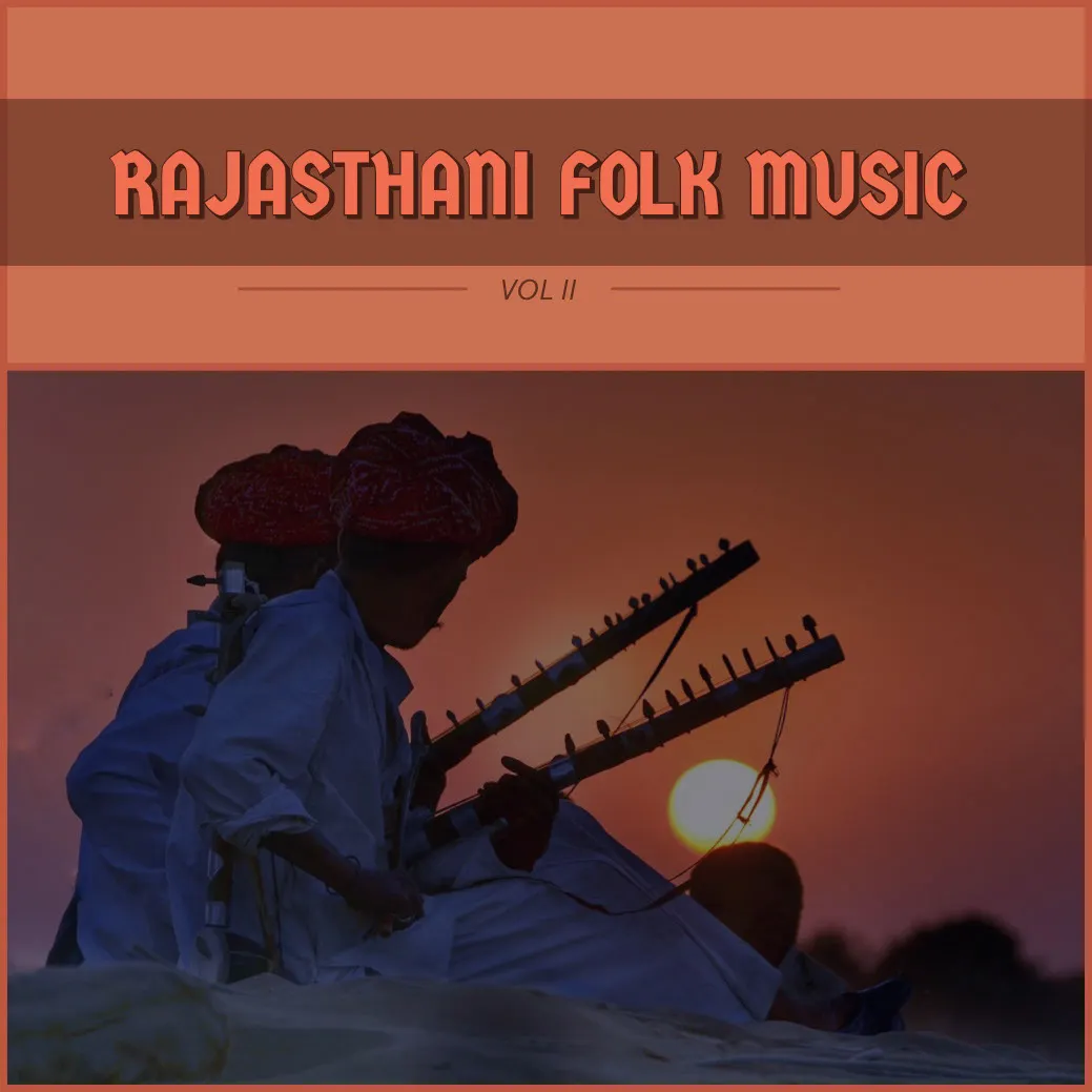 Orange and Red Rajasthani Folk Music Album Cover