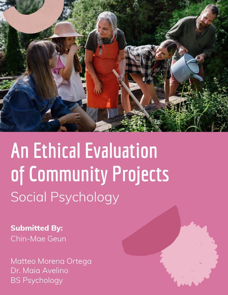Pink and White Social Psychology Essay Cover