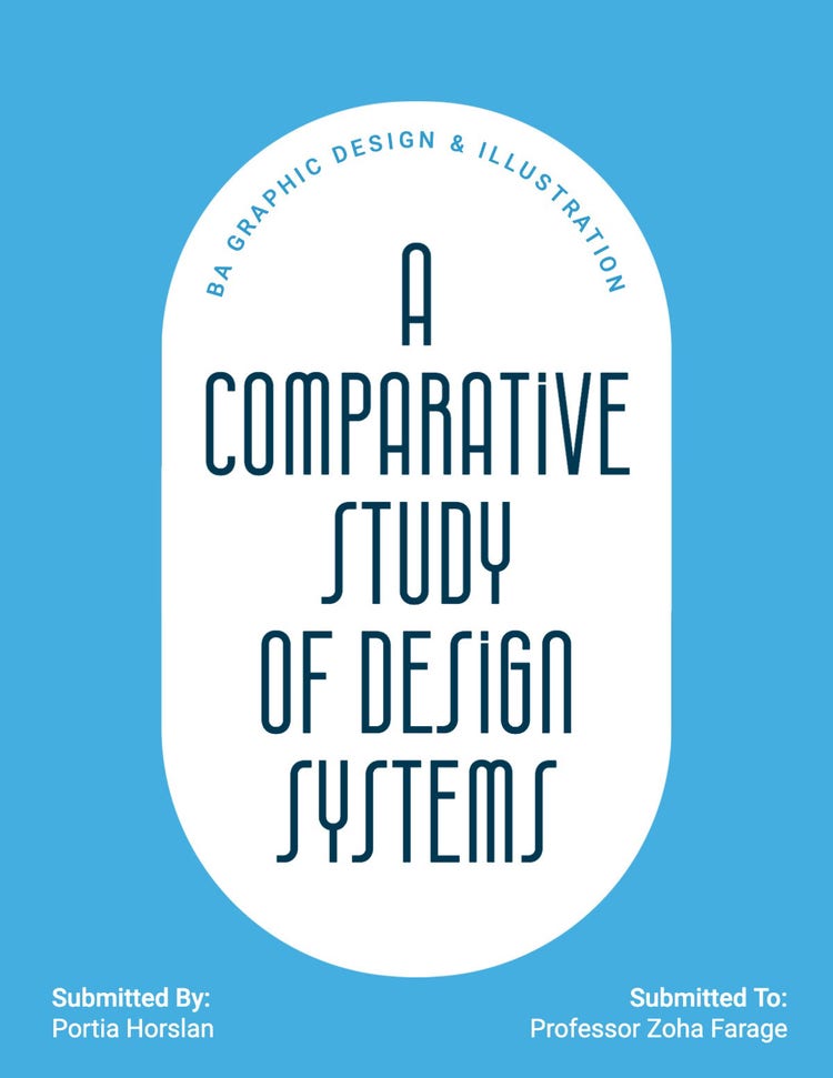 Blue & White Design Systems Essay Cover