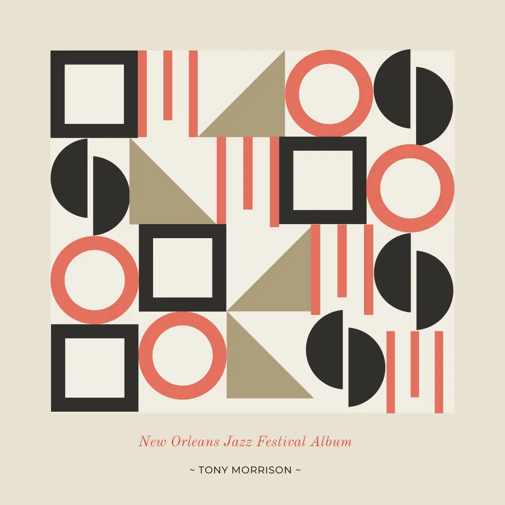 Warm Toned Geometric Jazz Music Album Cover