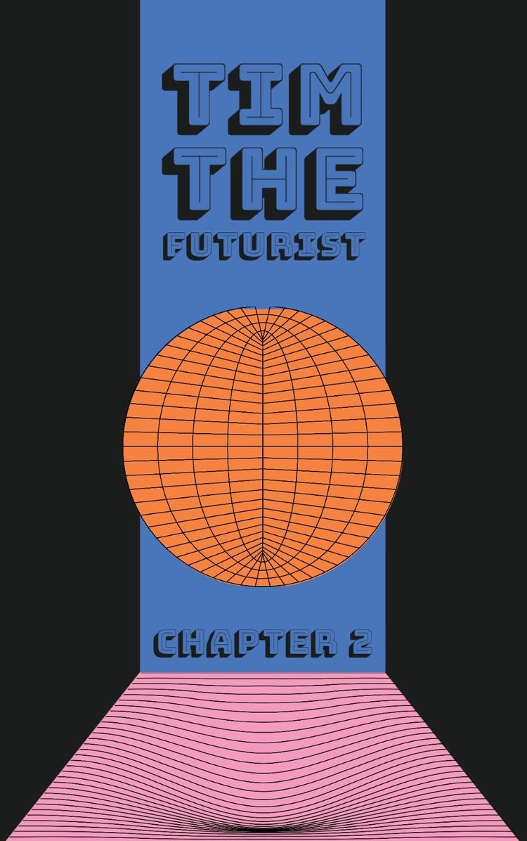 UK Blue, Orange, Pink & Black Futurist Book Cover