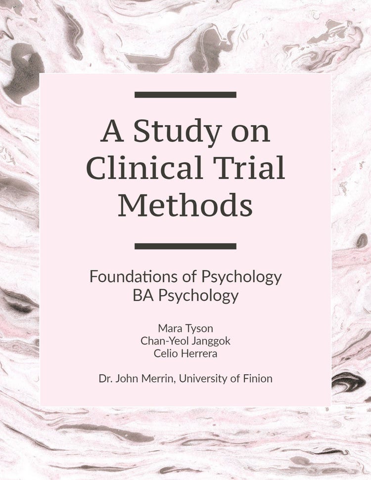 Pink Marble Clinical Trial Essay Cover
