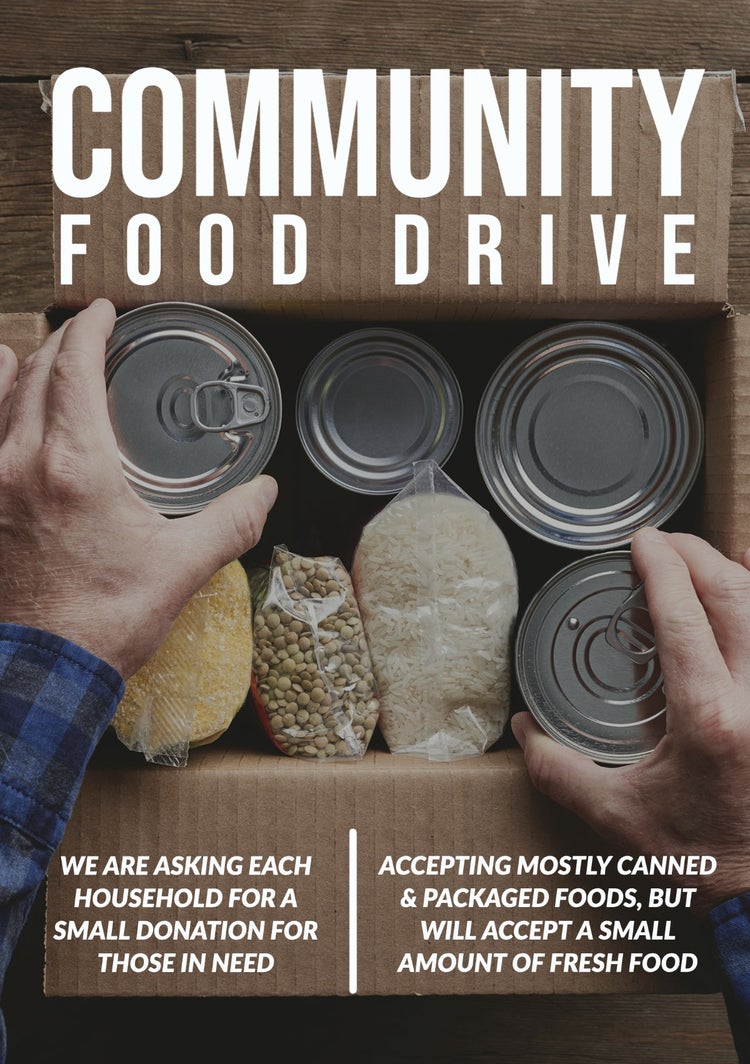 Pantry box Community Food Drive Flyer