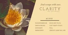 Beige With Flower Spa Advertisement Massage Flyer