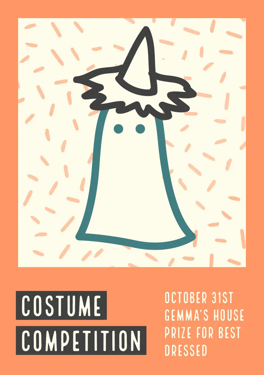 Light Toned Costume Competition Halloween Poster