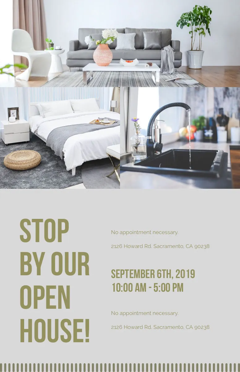 Real Estate Agency Open House Flyer with Collage