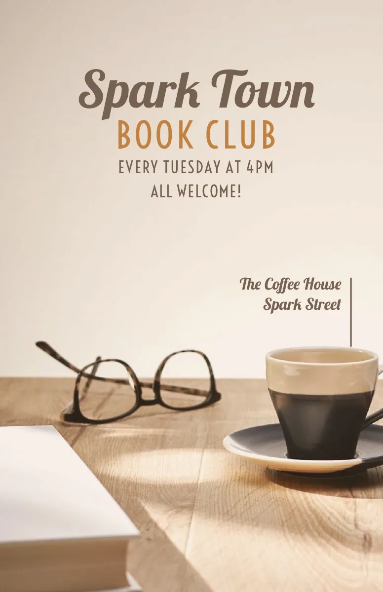 Beige and Black Book Club Poster