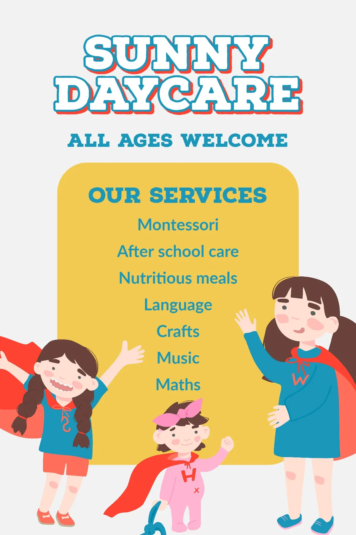 Free Customizable Daycare Flyer & Poster Templates  Adobe Spark Within Daycare Brochure Template