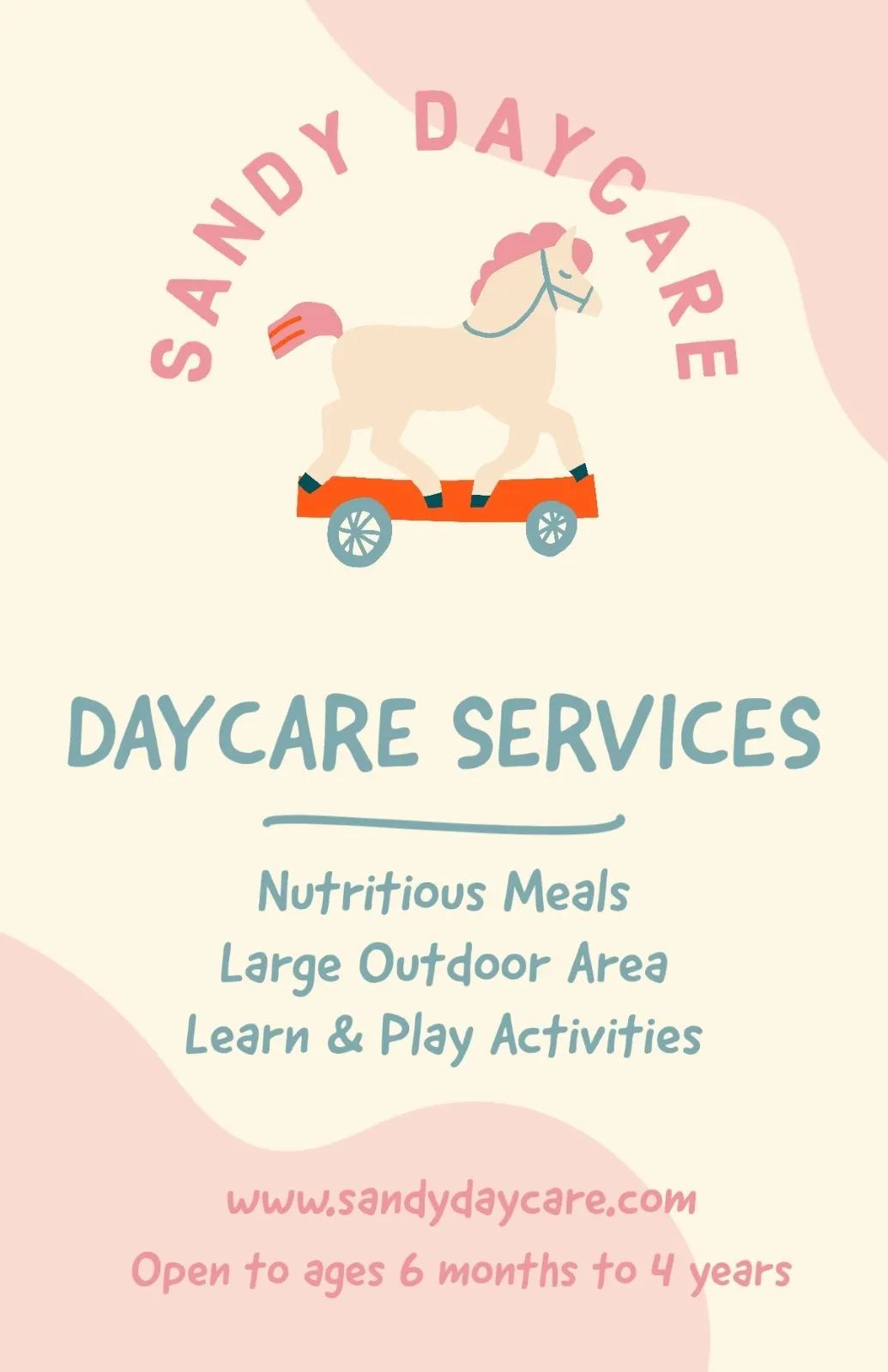 Pink & Yellow Daycare Poster