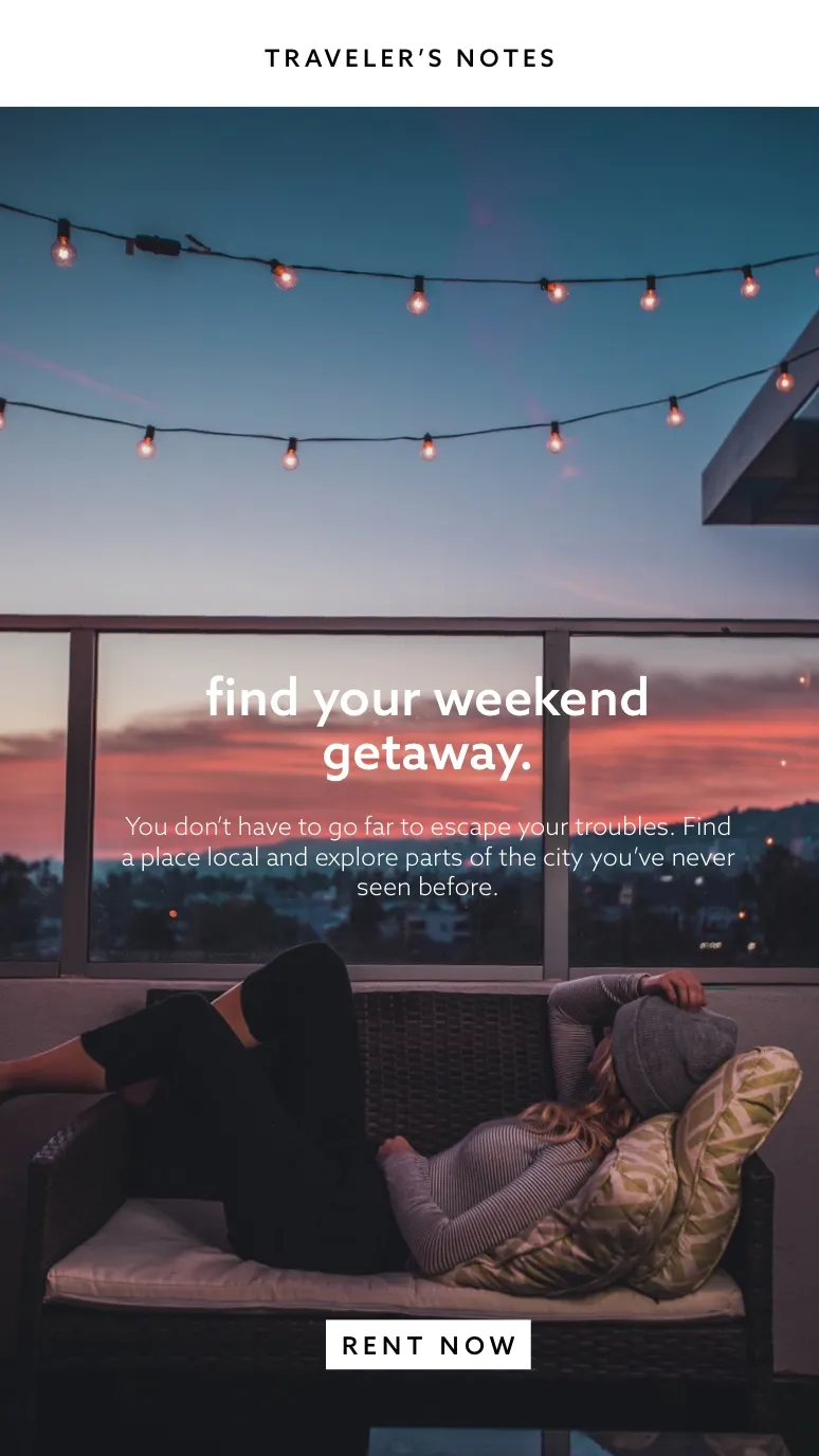Blue and Cold Toned Weekend Getaway Ad Instagram Story