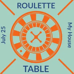 Orange and Blue Roulette Table Instagram Graphic Game Night Flyer
